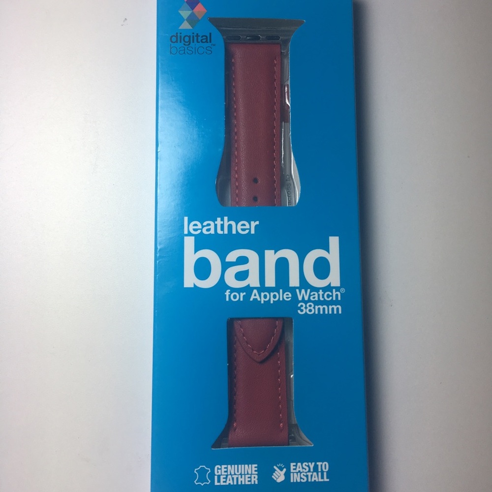 Red Leather Band for Apple Watch 38mm